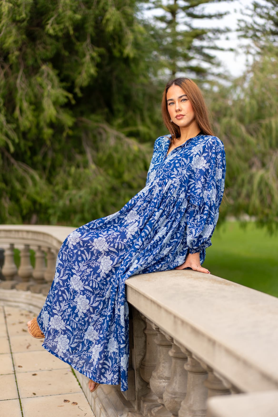 Mohini Midi Dress - Indigo Dream