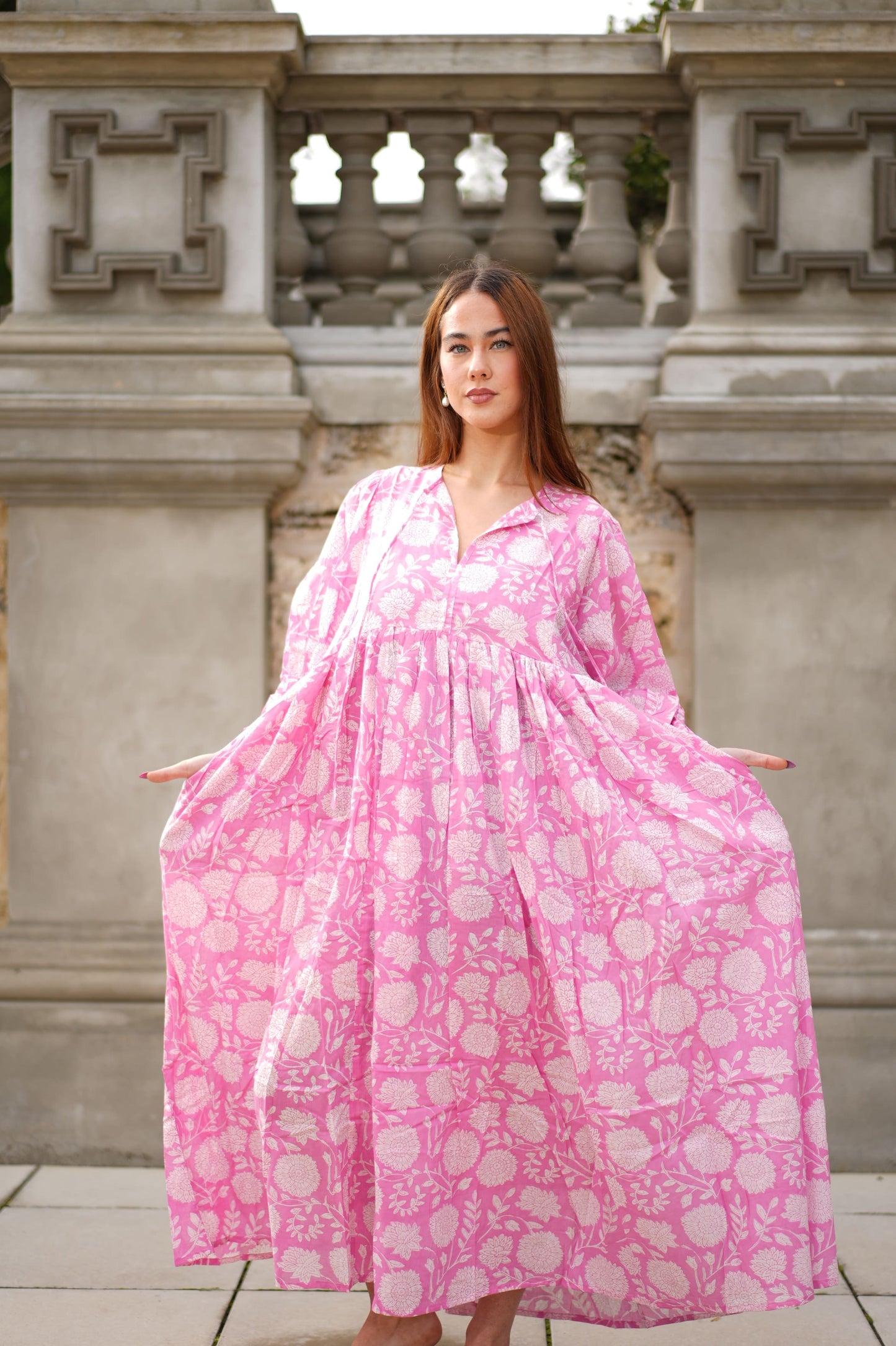 Mohini Midi Dress - Rosy Blush