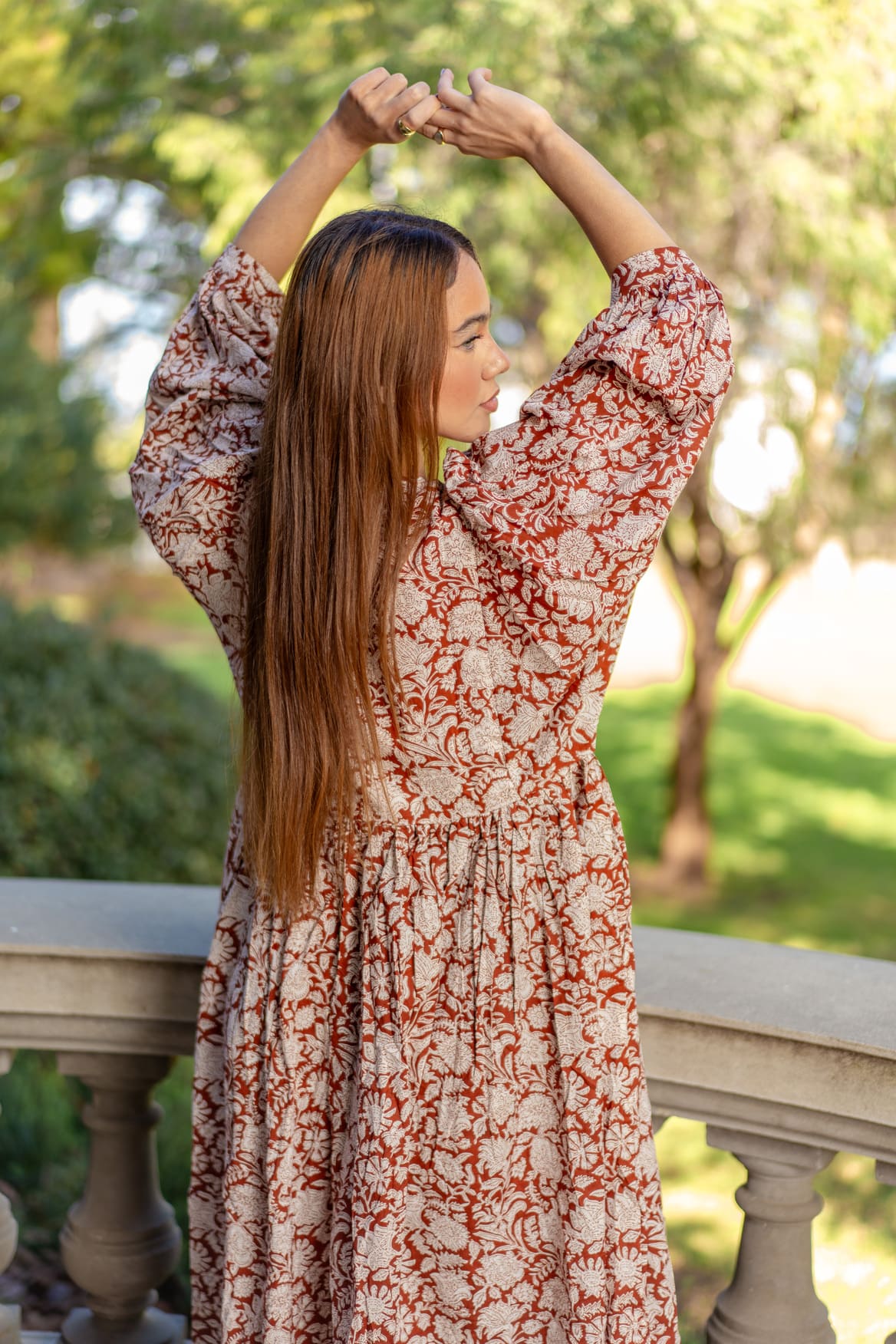 Mohini Midi Dress - Caramel Luxe