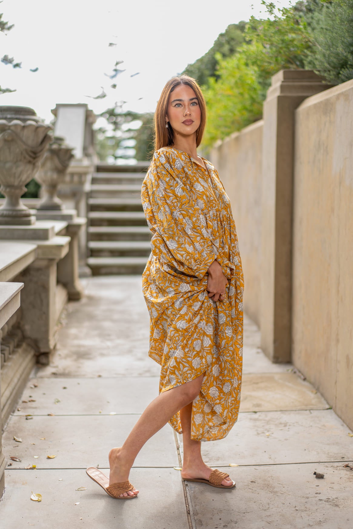 Mohini Midi Dress - Marigold Allure