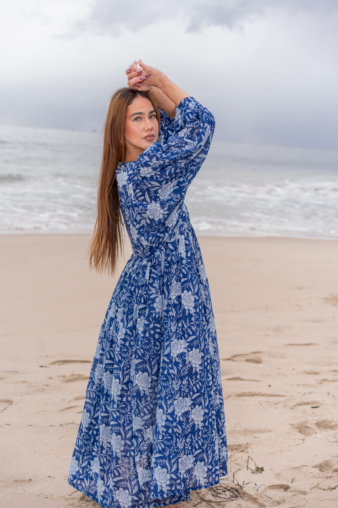 Mohini Midi Dress - Indigo Dream