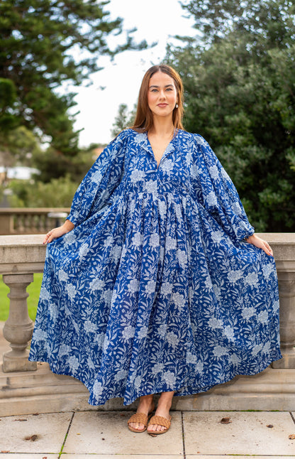 Mohini Midi Dress - Indigo Dream