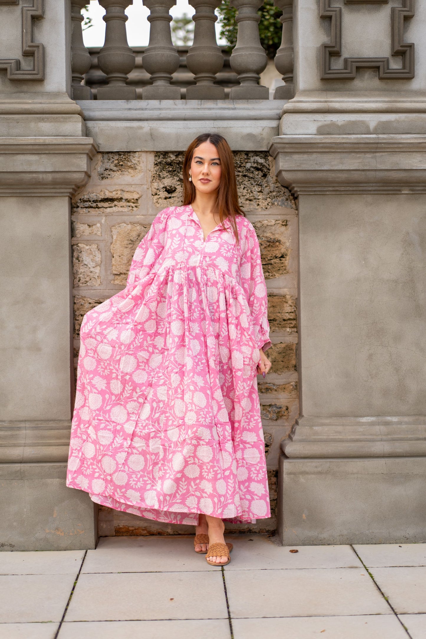 Mohini Midi Dress - Rosy Blush