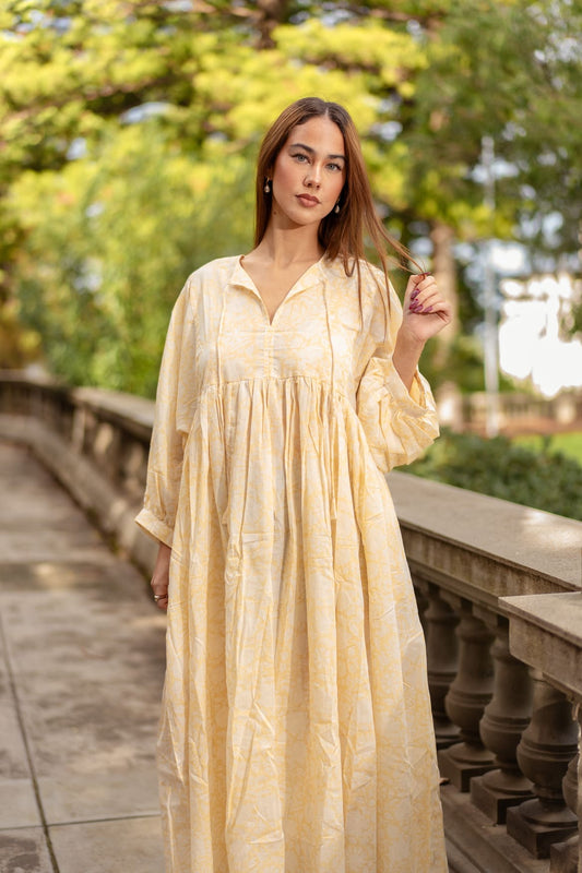 Mohini Midi Dress - Vanilla Crush