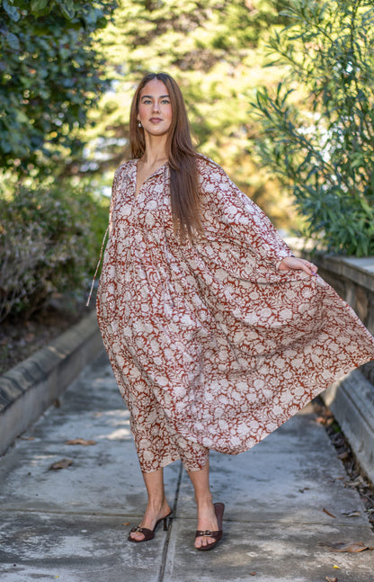 Mohini Midi Dress - Caramel Luxe