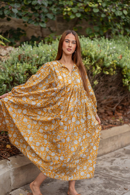 Mohini Midi Dress - Marigold Allure