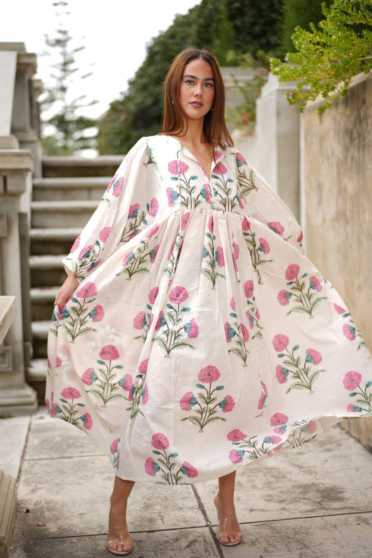 Mohini Midi Dress - Petal Whisper