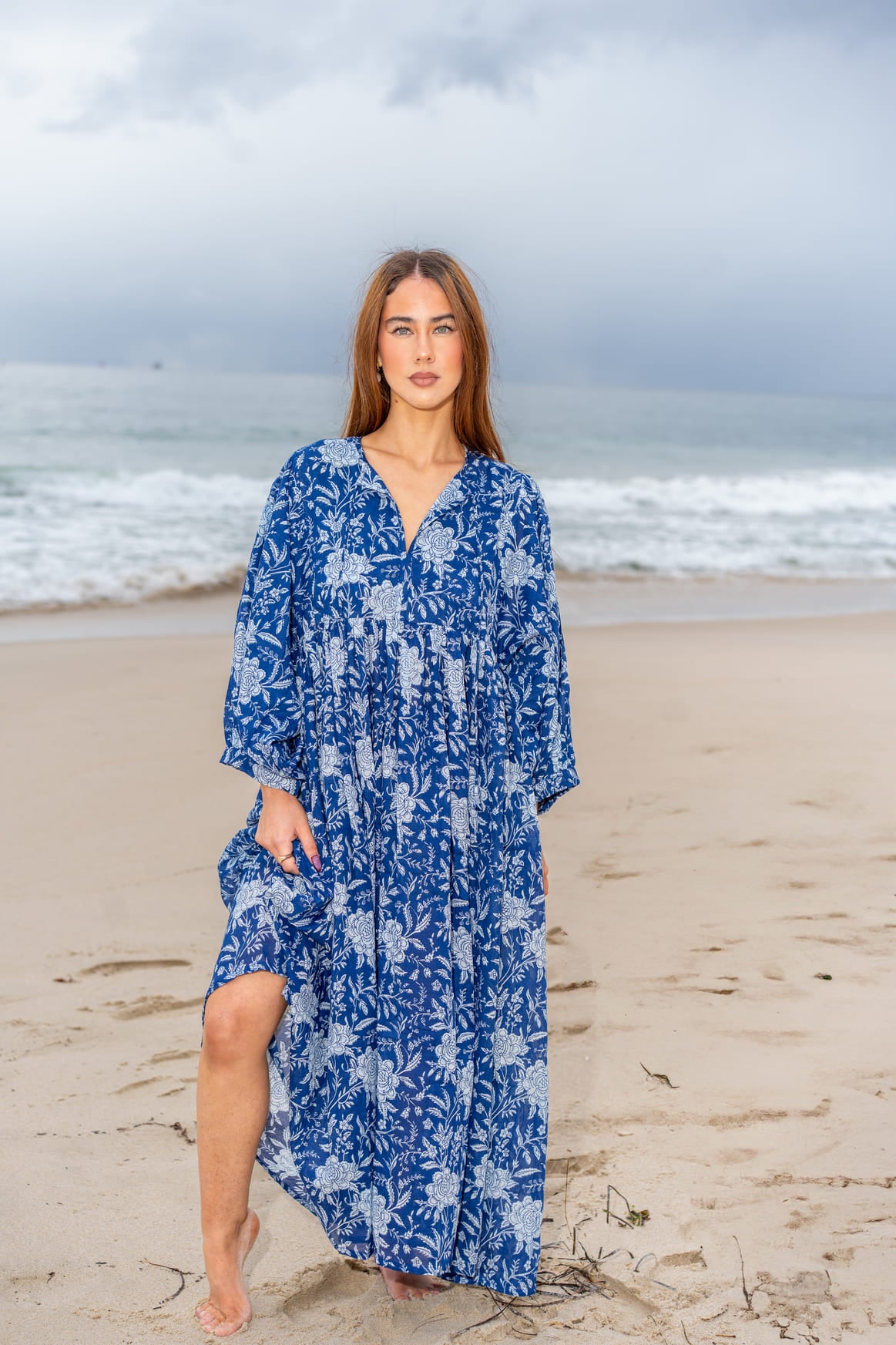 Mohini Midi Dress - Indigo Dream