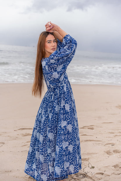 Mohini Midi Dress - Indigo Dream