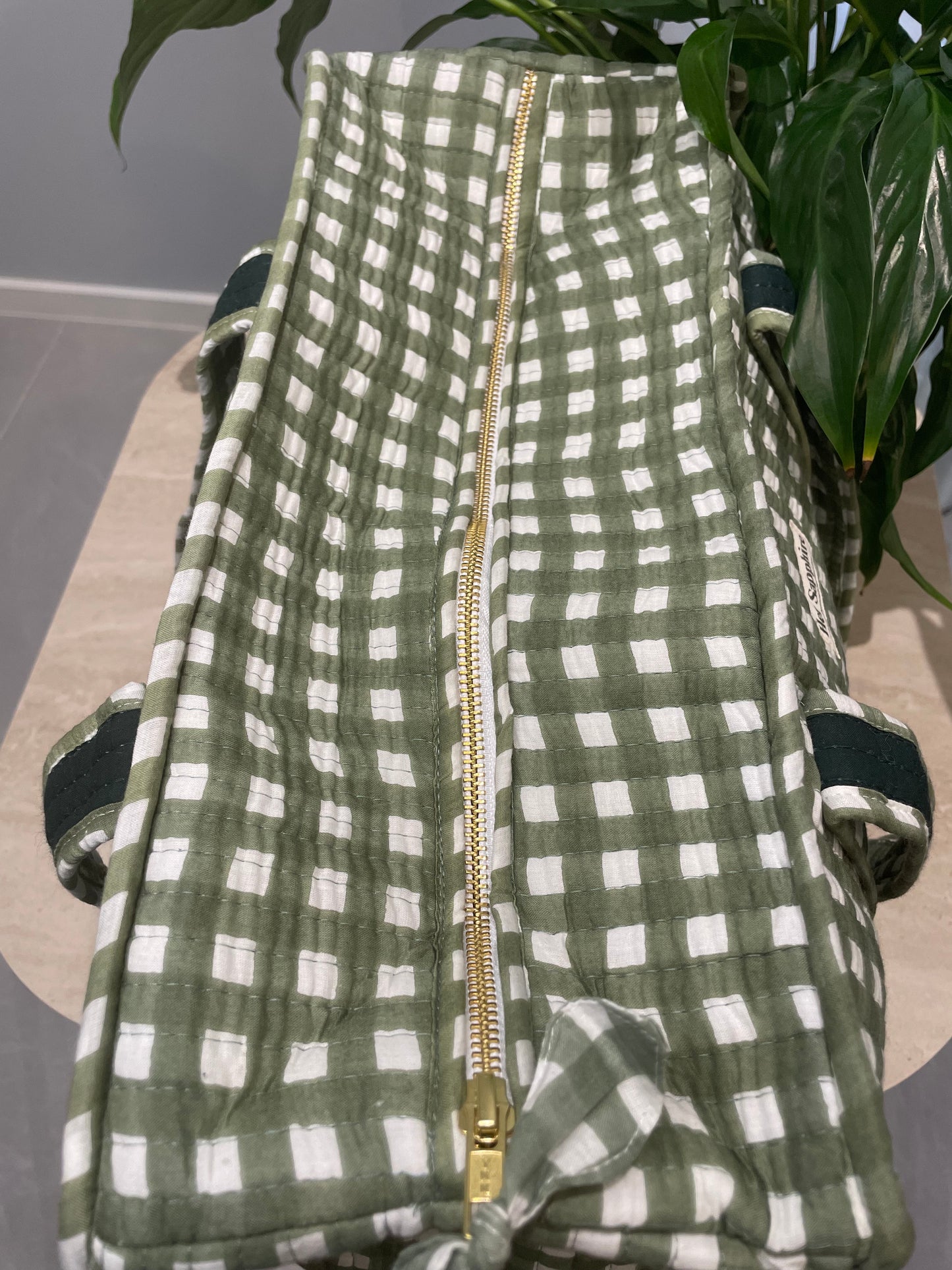 Tote Bag - Green Check Seed