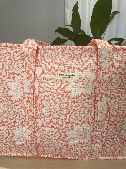 Tote Bag - Orange Bloom